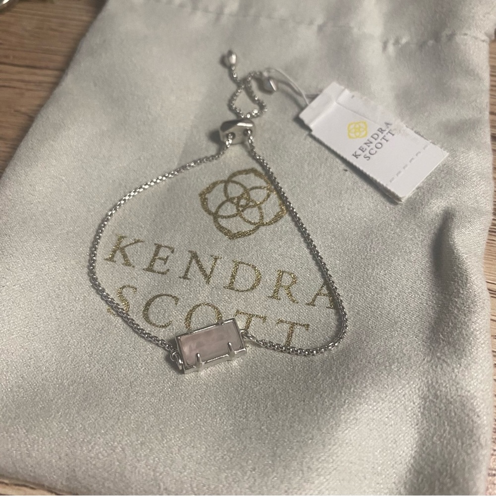 ☀️NWT Kendra Scott Phillipa Adjustable Chain Bracelet In Silver